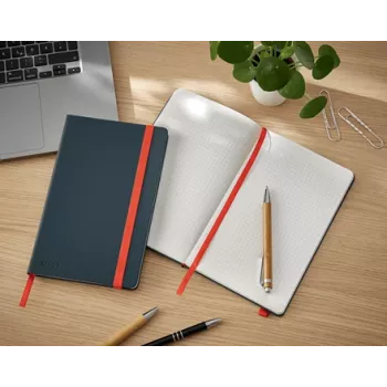 Cuaderno Leitz Cosy Notebook Soft Touch cuadriculado con tapa dura, monocromático, negro, A5, 80 hojas, mate, 100 g/m²
