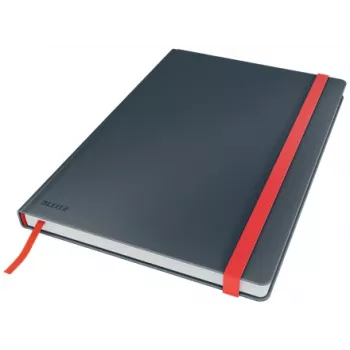 Cuaderno Leitz Cosy Soft Touch cuadriculado con tapa dura, monocromático, negro, B5, 80 hojas, mate, 100 g/m²
