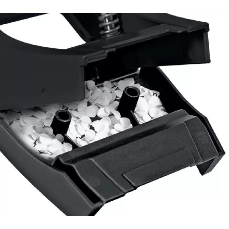 Perforadora Leitz NeXXt Recycle, 30 hojas, negro, plástico, 8 cm, 5,5 mm, A6