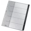 Índice alfabético Leitz 12070000, índice alfabético de polipropileno (PP), negro, blanco