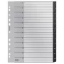 Índice Leitz Recycle, PP, extragrande, índice numérico, polipropileno (PP), negro, blanco, vertical, A4 Maxi, 160 g/m²