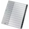 Índice Leitz Recycle, PP, extragrande, índice numérico, polipropileno (PP), negro, blanco, vertical, A4 Maxi, 160 g/m²