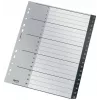 Índice Leitz Recycle, PP, extragrande, índice numérico, polipropileno (PP), negro, blanco, A4 Maxi, 160 g/m², 238 mm