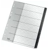Índice Leitz Recycle, PP, extragrande, índice numérico, polipropileno (PP), negro, blanco, vertical, A4 Maxi, 160 g/m²