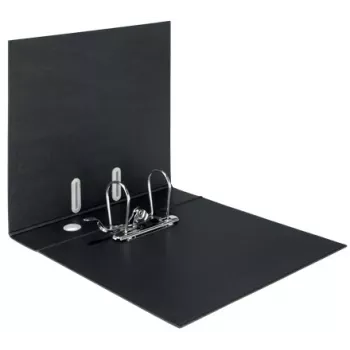 Archivador Leitz 180° Recycle, A4, cartón, negro, 600 hojas, 80 g/m², 320 mm