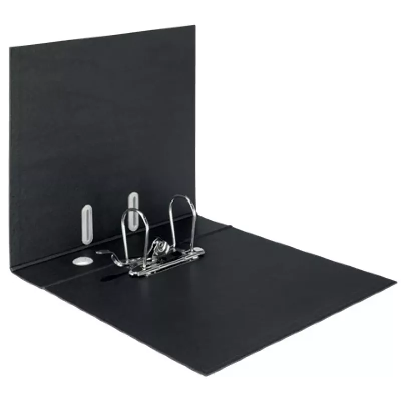 Archivador Leitz 180° Recycle, A4, cartón, negro, 600 hojas, 80 g/m², 320 mm