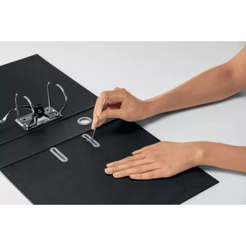 Archivador Leitz 180° Recycle, A4, cartón, negro, 600 hojas, 80 g/m², 320 mm