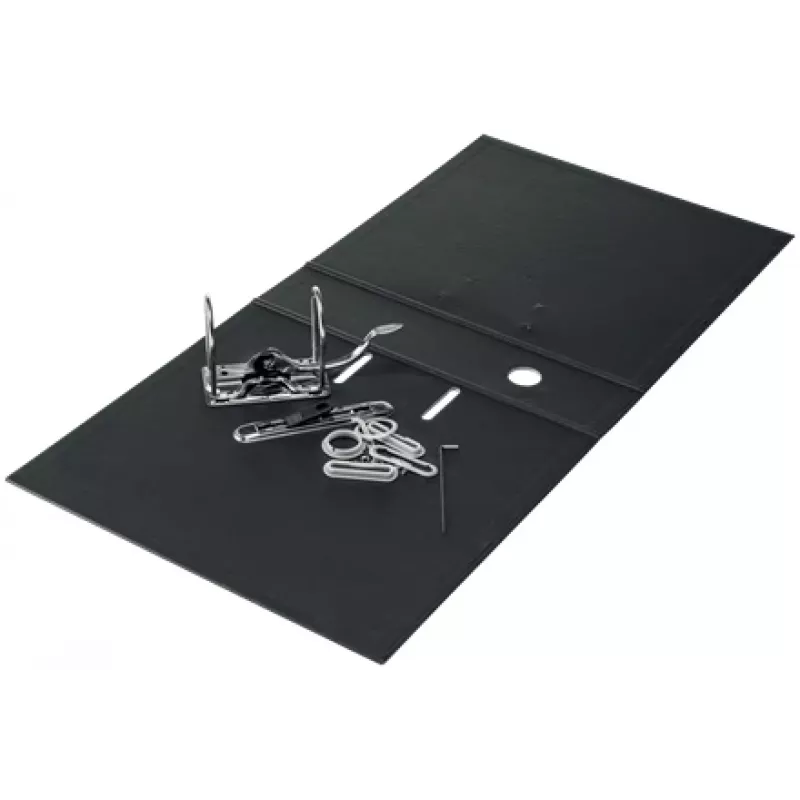 Archivador Leitz 180° Recycle, A4, cartón, negro, 600 hojas, 80 g/m², 320 mm