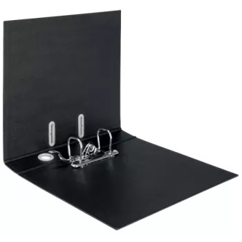Archivador de palanca Leitz 180° Recycle, A4, cartón, negro, 350 hojas, 80 g/m², 320 mm