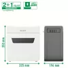 Destructora de documentos Leitz IQ Protect Premium 6X P4, 4 x 40 mm, 10 L, 100 hojas, 55 dB, táctil, 6 hojas