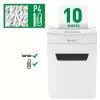 Destructora de documentos Leitz IQ Protect Premium 10X P4, 4 x 40 mm, 18 L, 150 hojas, 55 dB, táctil, 10 hojas