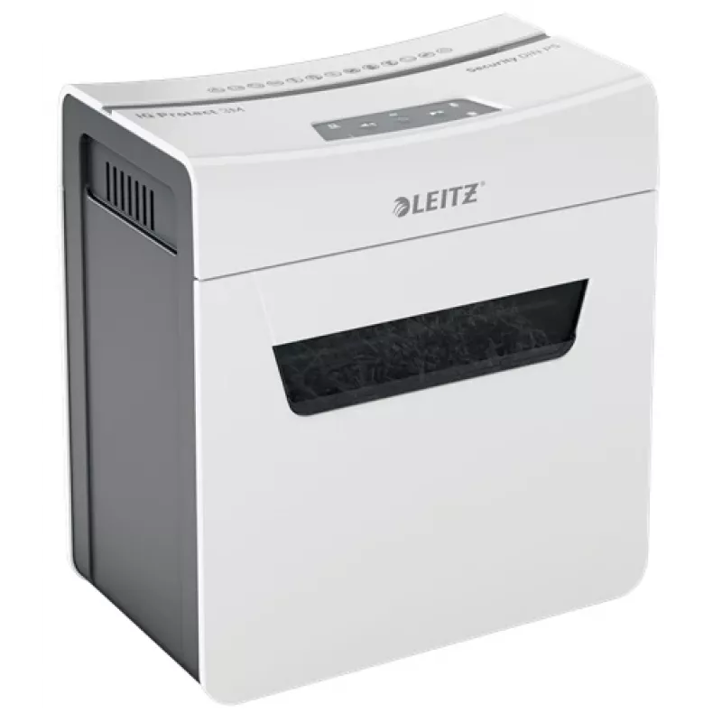 Destructora de documentos Leitz IQ Protect Premium 3M P5, microcorte, 2 x 15 mm, 10 L, 125 hojas, 55 dB, táctil