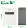 Destructora de documentos Leitz IQ Protect Premium 4M P5, microcorte, 2 x 15 mm, 14 L, 150 hojas, 55 dB, táctil