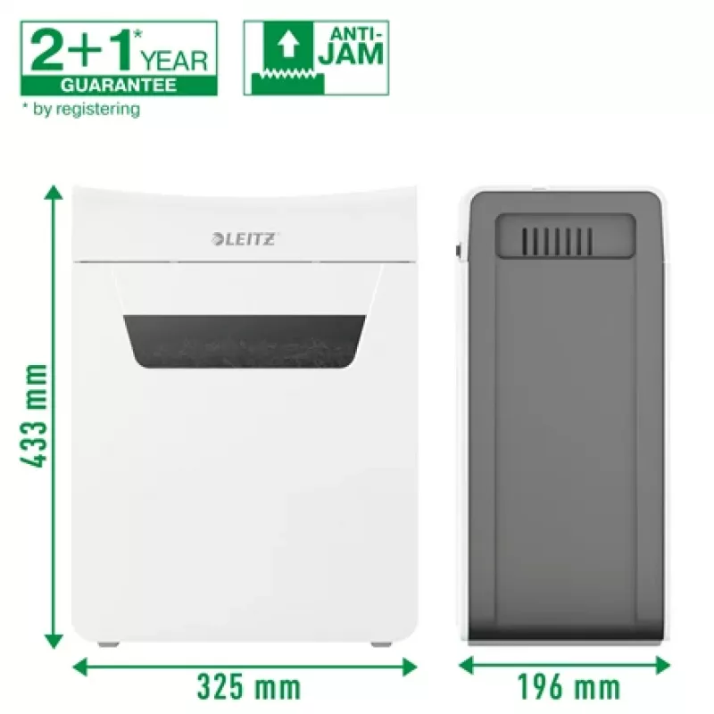 Destructora de documentos Leitz IQ Protect Premium 4M P5, microcorte, 2 x 15 mm, 14 L, 150 hojas, 55 dB, táctil