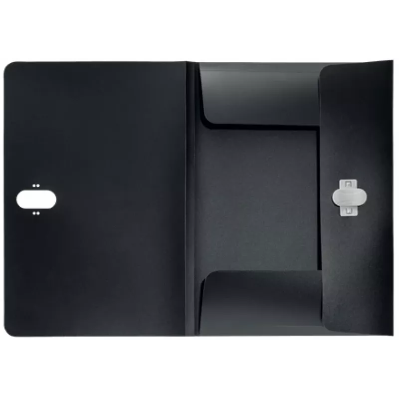 Carpeta de 3 solapas Leitz Recycle, carpeta de firmas, A4, polipropileno (PP), negro, mate, 150 hojas