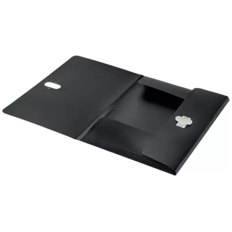 Carpeta de 3 solapas Leitz Recycle, carpeta de firmas, A4, polipropileno (PP), negro, mate, 150 hojas