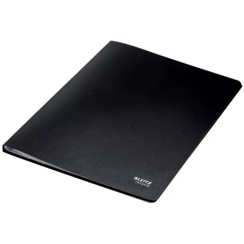 Carpeta de anillas Leitz Recycle, negra, polipropileno (PP), 20 fundas, A4, 231 mm, 310 mm