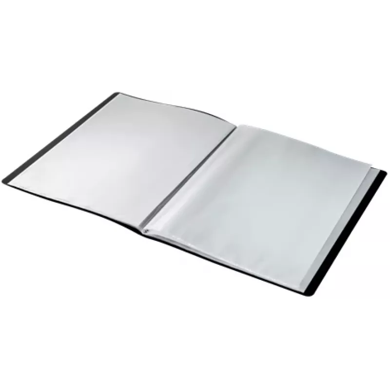 Carpeta de anillas Leitz Recycle, negra, polipropileno (PP), 20 fundas, A4, 231 mm, 310 mm