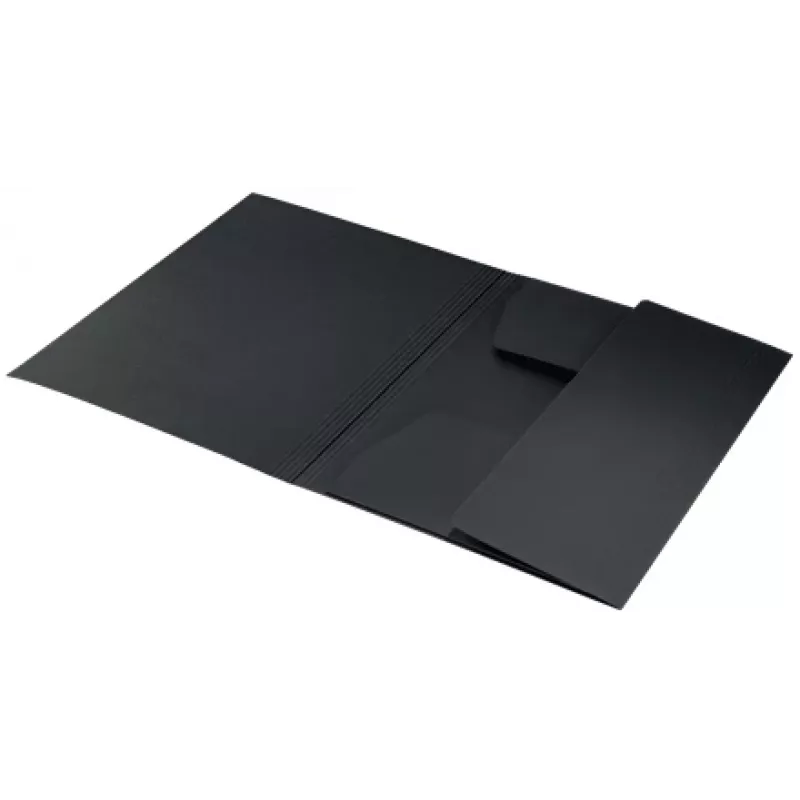 Carpeta de 3 solapas Leitz Recycle Card, archivador convencional, A4, cartón, negro, mate, 250 hojas