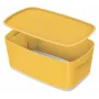 Caja de almacenamiento Leitz MyBox Cosy Small con tapa, caja de almacenamiento, amarillo, rectangular, plástico, monocromático, amarillo