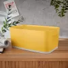 Caja de almacenamiento Leitz MyBox Cosy Small con tapa, caja de almacenamiento, amarillo, rectangular, plástico, monocromático, amarillo