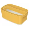 Caja de almacenamiento Leitz MyBox Cosy Small con tapa, caja de almacenamiento, amarillo, rectangular, plástico, monocromático, amarillo