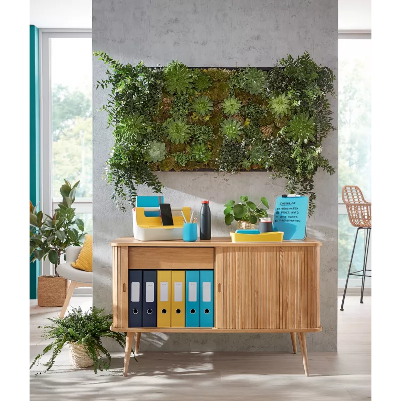 Caja de almacenamiento Leitz MyBox Cosy Small con tapa, caja de almacenamiento, amarillo, rectangular, plástico, monocromático, amarillo
