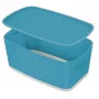 Caja de almacenamiento Leitz MyBox Cosy Small con tapa, caja de almacenamiento, azul, rectangular, plástico, monocromático, interior