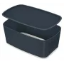Caja de almacenamiento Leitz MyBox Cosy Small con tapa, caja de almacenamiento, gris, rectangular, plástico, liso, interior