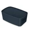 Caja de almacenamiento Leitz MyBox Cosy Small con tapa, caja de almacenamiento, gris, rectangular, plástico, liso, interior