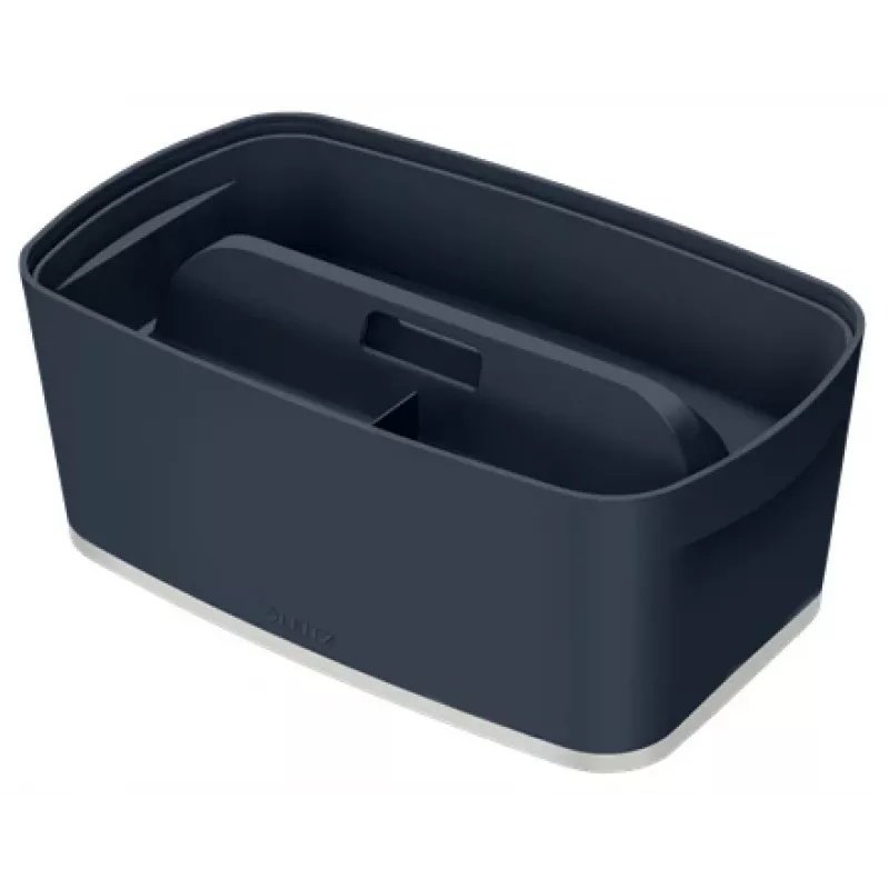 Caja de almacenamiento Leitz MyBox Cosy Small con tapa, caja de almacenamiento, gris, rectangular, plástico, liso, interior