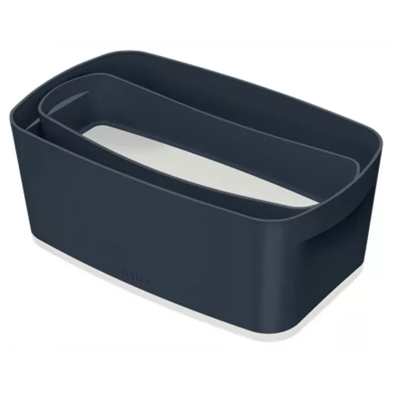 Leitz MyBox Cosy bandeja organizadora larga, almacenamiento, caja de almacenamiento, gris, rectangular, plástico, monocolor, interior