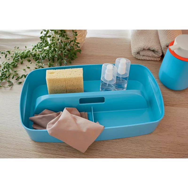 Leitz MyBox Cosy bandeja organizadora con asa, pequeña, almacenamiento, azul, plástico, 307 mm, 181 mm, 56 mm, 300 g