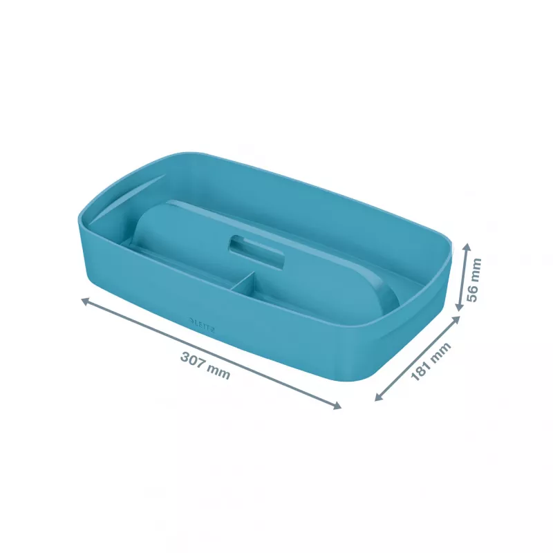 Leitz MyBox Cosy bandeja organizadora con asa, pequeña, almacenamiento, azul, plástico, 307 mm, 181 mm, 56 mm, 300 g