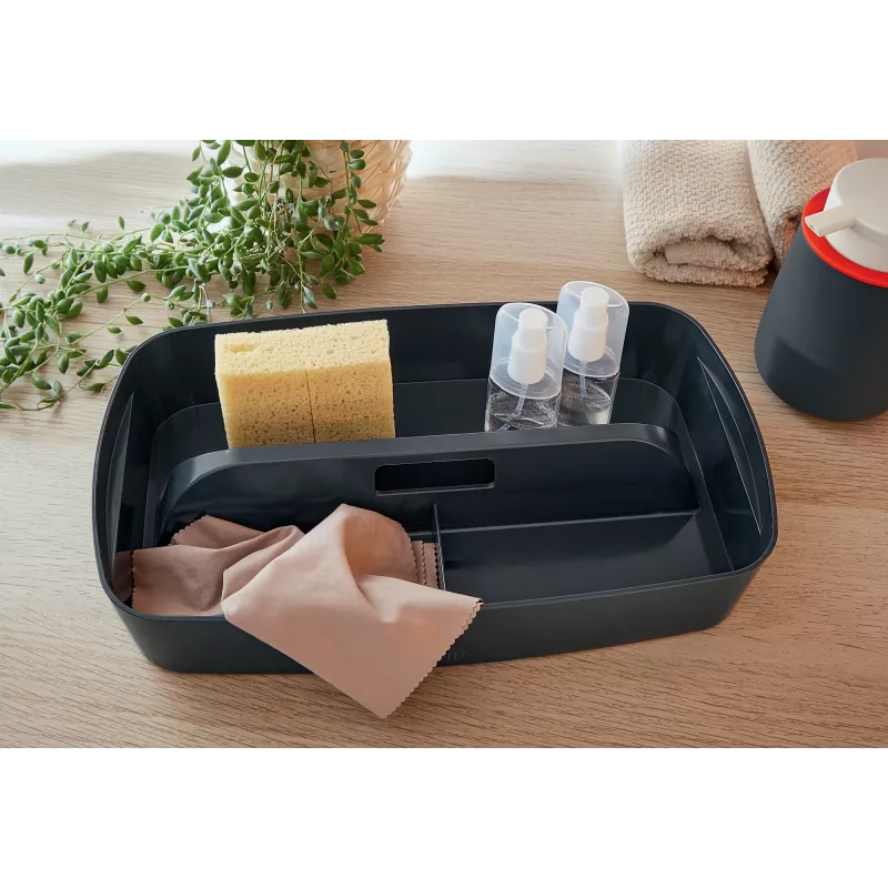 Leitz MyBox Cosy bandeja organizadora con asa Small, almacenamiento, gris, plástico, 307 mm, 181 mm, 56 mm, 300 g