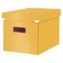 Leitz Click & Store Cosy Cube Large caja de almacenamiento, caja de almacenamiento, amarillo, rectangular, cartón, monocolor, interior
