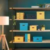 Leitz Click & Store Cosy Cube Large caja de almacenamiento, caja de almacenamiento, amarillo, rectangular, cartón, monocolor, interior