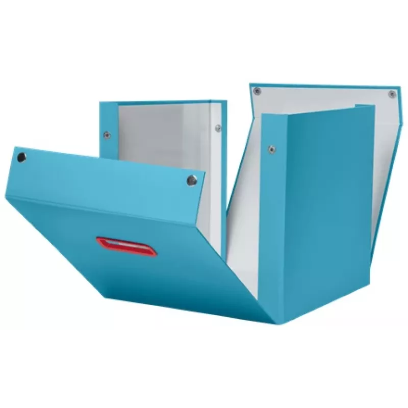Leitz Click & Store Cosy Cube Large caja de almacenamiento, caja de almacenamiento, azul, rectangular, cartón, monocolor, interior