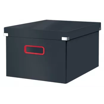 Leitz Click & Store Cosy Medium caja de almacenamiento, caja de almacenamiento, gris, rectangular, cartón, monocromático, interior