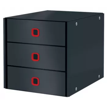 Leitz Click & Store Cosy cajonera (3 cajones), gris, cartón, 286 mm, 358 mm, 282 mm