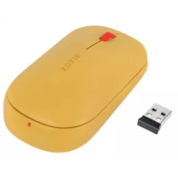 Leitz Cosy ratón inalámbrico, ambidiestro, RF Wireless + Bluetooth, 4000 DPI, naranja
