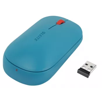 Leitz Cosy ratón inalámbrico, ambidiestro, RF Wireless + Bluetooth, 4000 DPI, azul