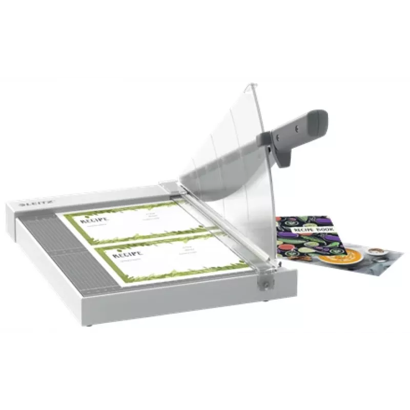 Leitz Precision Home cortapapeles A4, 8 hojas, A4, 80 g/m², gris, goma, 298 mm