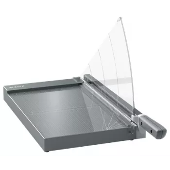 Leitz Precision Office Pro cortapapeles A4+, 25 hojas, acero inoxidable, A4 Maxi, 80 g/m², aluminio, vidrio, acero inoxidable, antracita