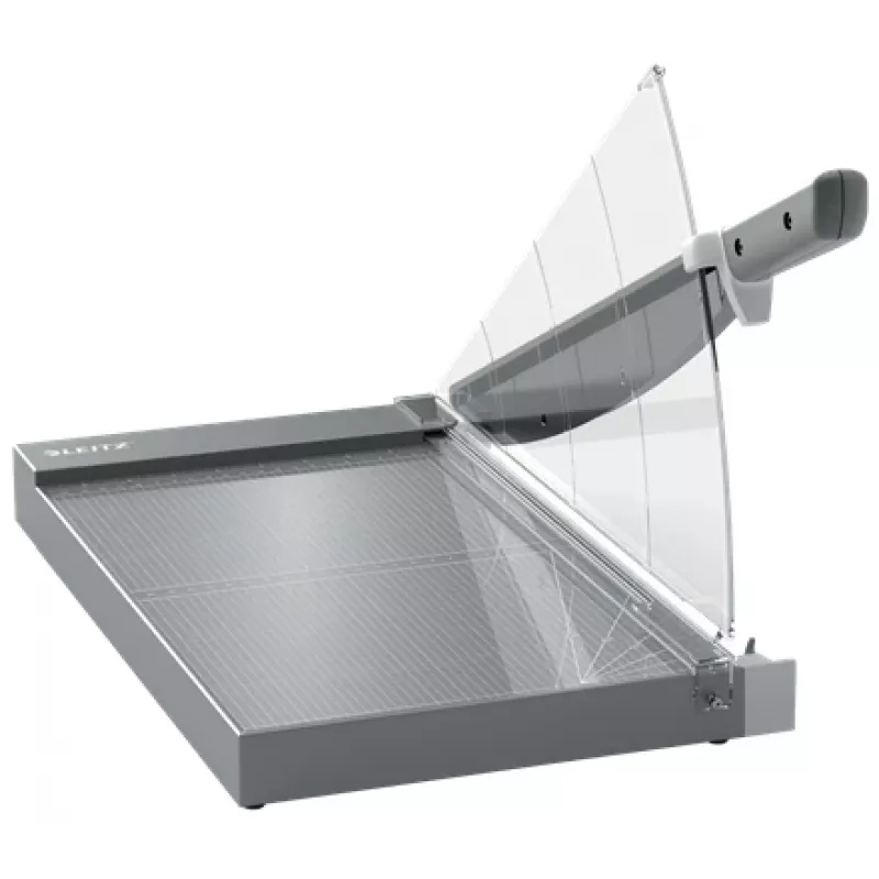 Leitz Precision Office Pro cortapapeles A4+, 25 hojas, acero inoxidable, A4 Maxi, 80 g/m², aluminio, vidrio, acero inoxidable, antracita
