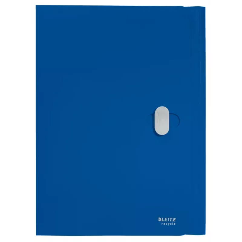 Leitz Recycle carpeta de 3 solapas, carpeta de fundas, A4, polipropileno (PP), azul, horizontal, 150 hojas