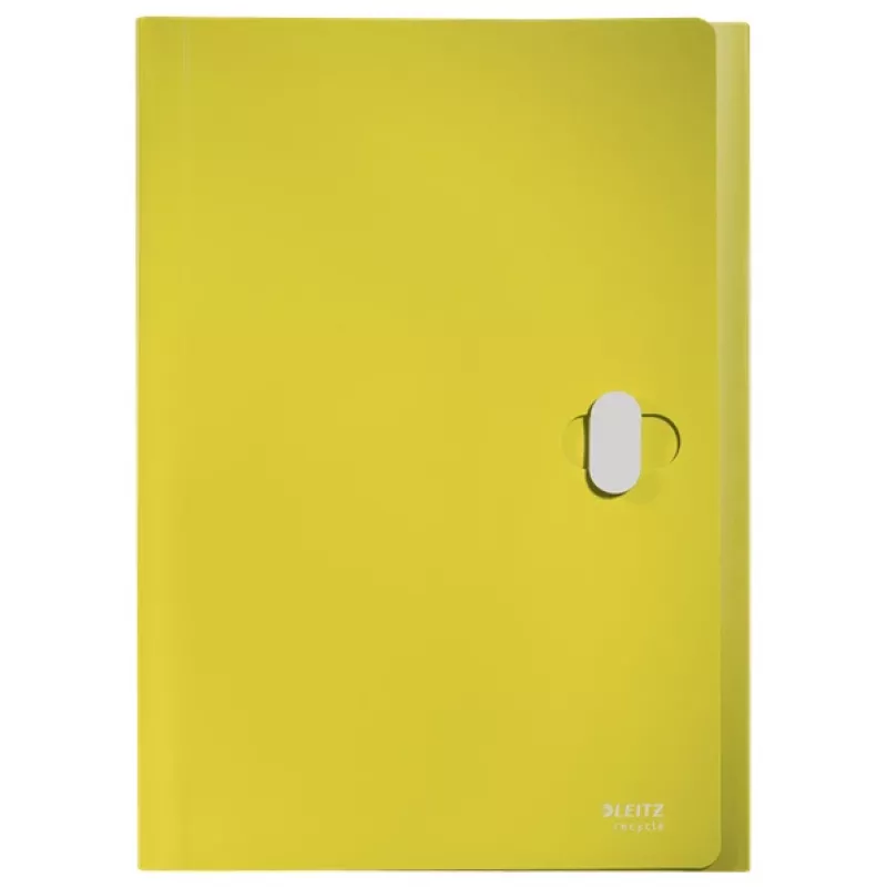 Leitz Recycle carpeta de fuelle ampliable, archivador convencional, A4, polipropileno (PP), amarillo, horizontal, 250 hojas