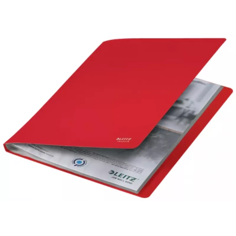 Leitz Recycle libro de fundas, rojo, polipropileno (PP), 20 fundas, 40 hojas, horizontal/vertical, A4