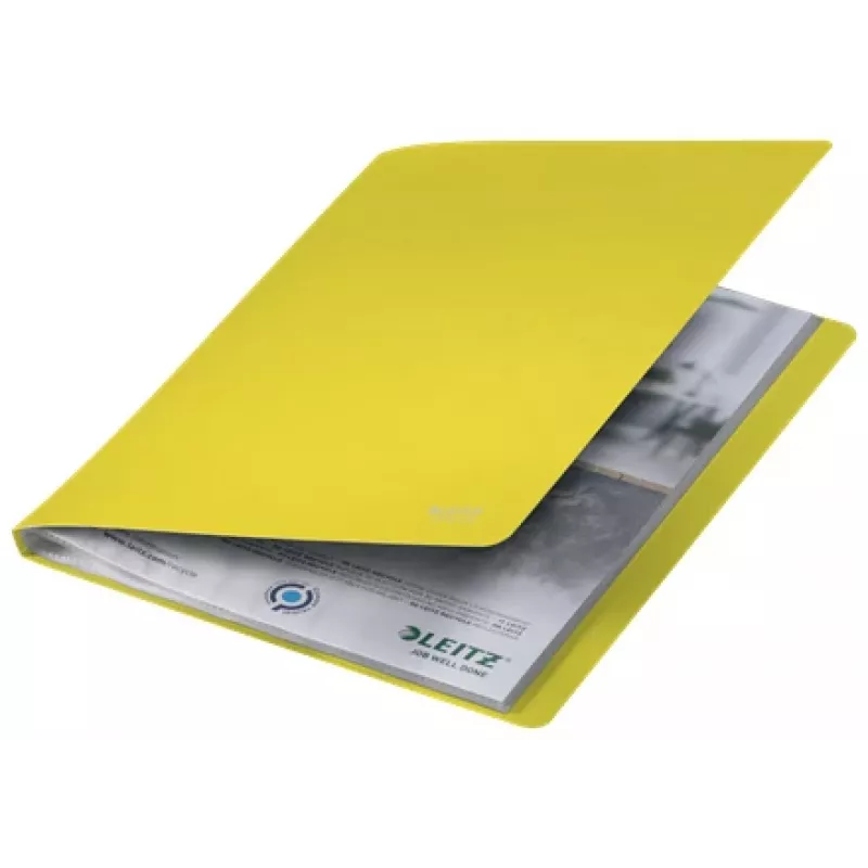 Leitz Recycle libro de fundas, amarillo, polipropileno (PP), 40 fundas, 80 hojas, horizontal/vertical, A4