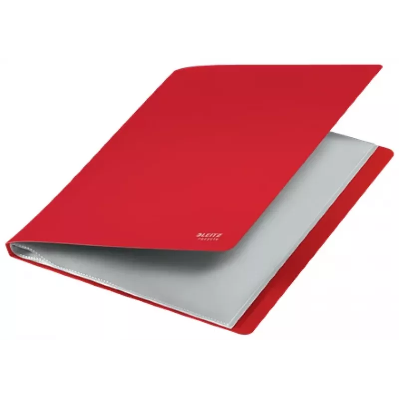 Leitz Recycle libro de fundas, rojo, polipropileno (PP), 40 fundas, 80 hojas, horizontal/vertical, A4